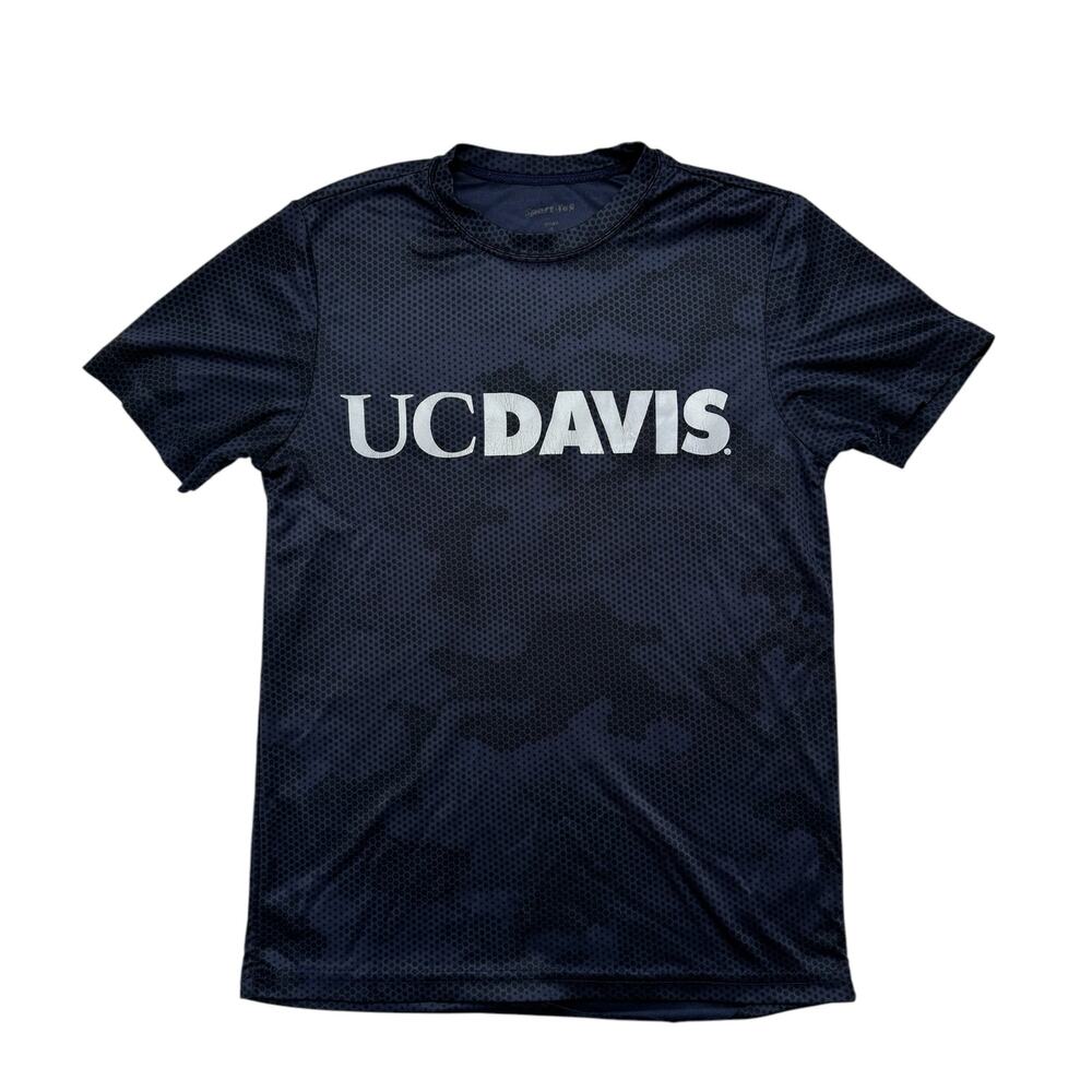 UC Davis Dot Camo Navy Blue Tech Tee Small Kids SPORT TECH Aggies University